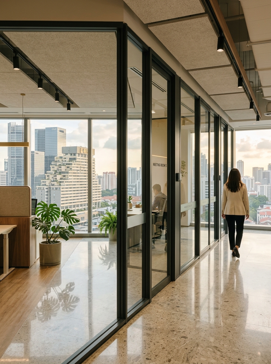 Singapore business district office interior